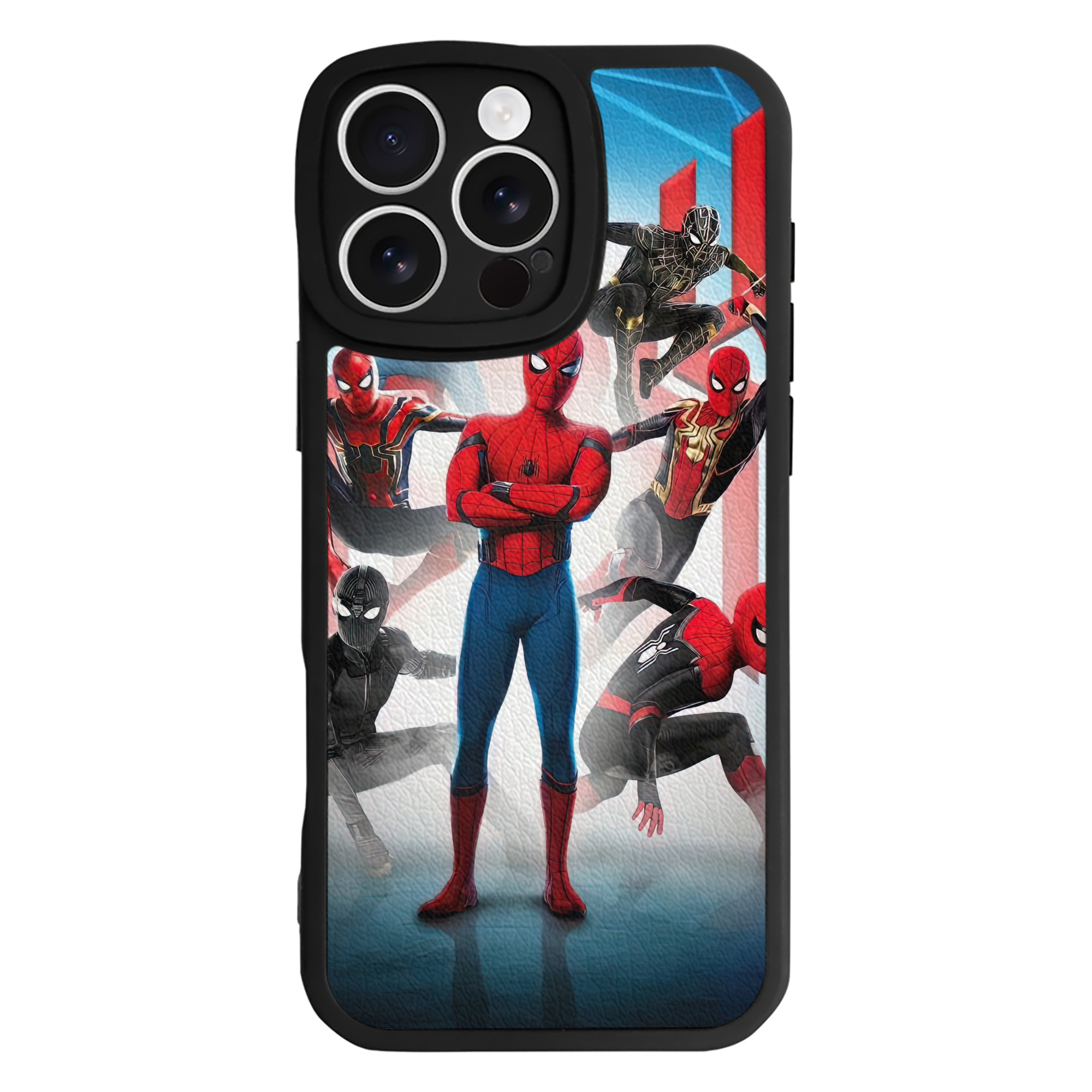 Spider Man スパイダーマン 【iPhone 16シリーズ対応】シリコンスマホケース（レザー調） 材質：シリコン